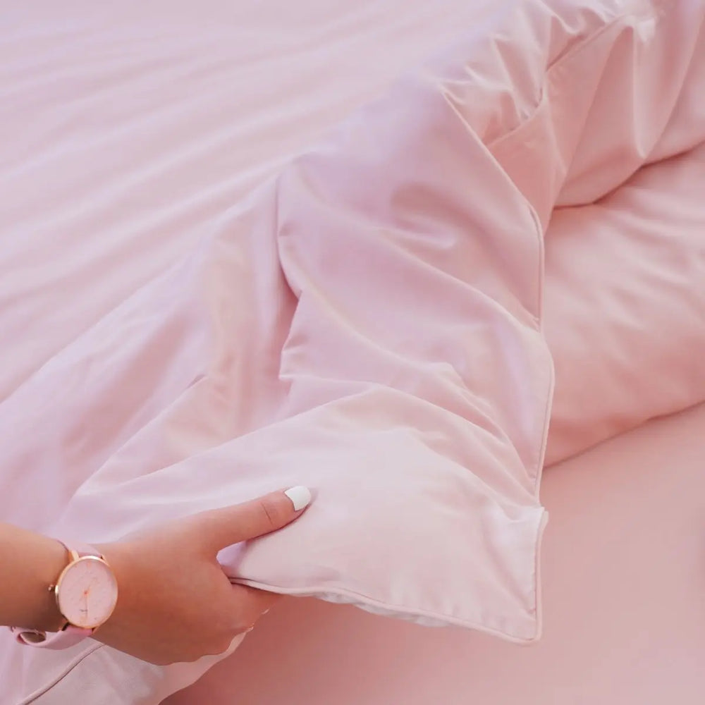 Ackly Bamboo - Blush Duvet Cover Sheet Story