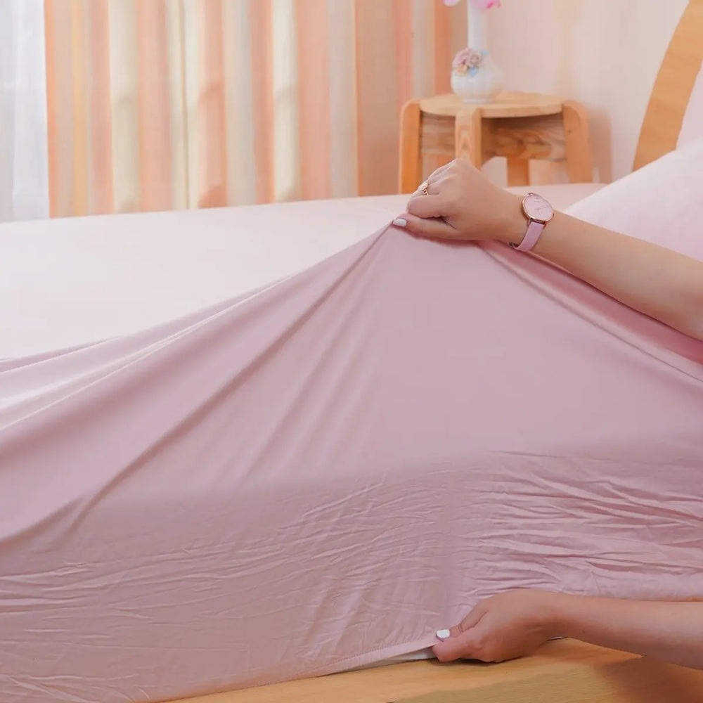 Ackly Bamboo - Blush Pink Fitted Sheet SHEET STORY