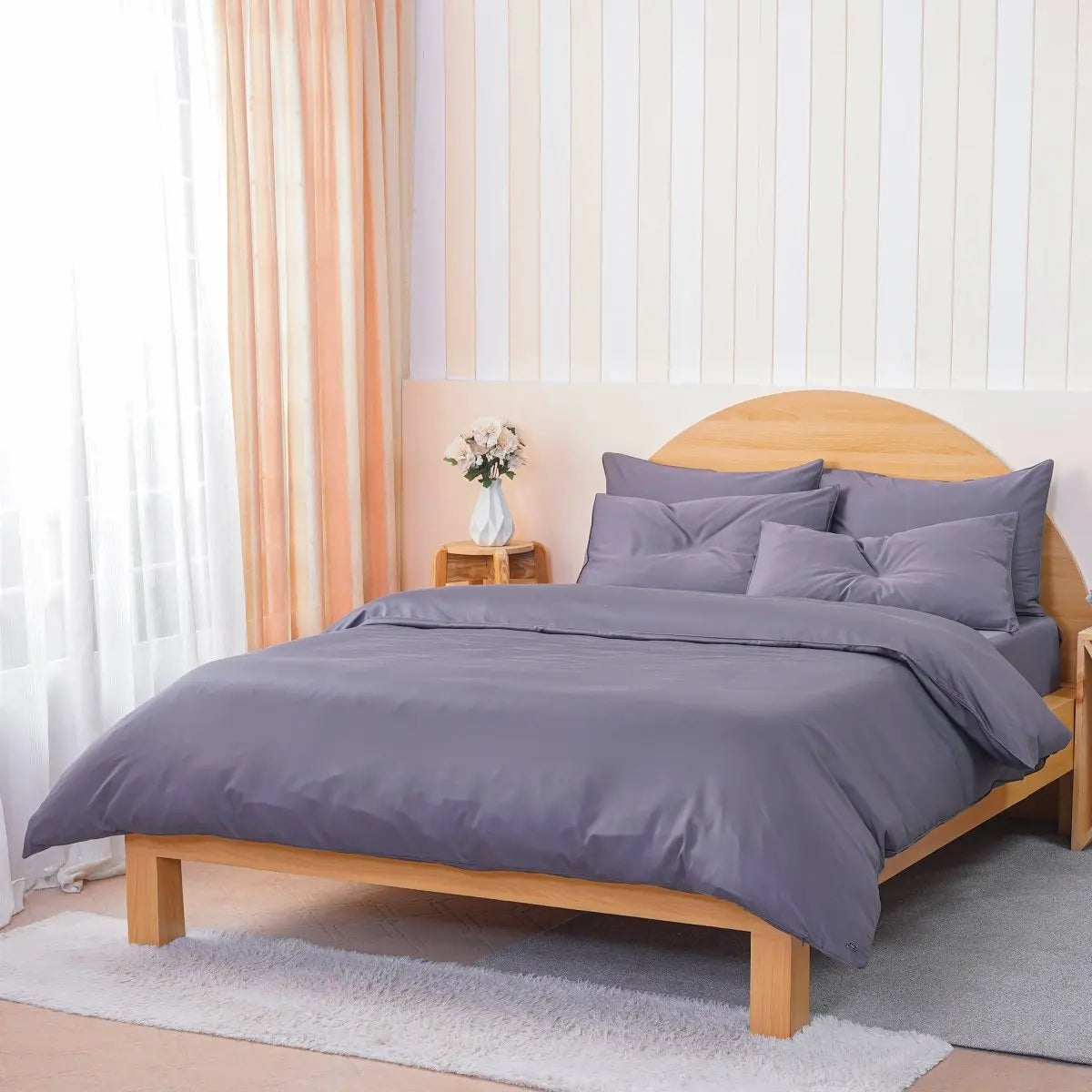 Ackly Bamboo - Charcoal Duvet Cover SHEET STORY
