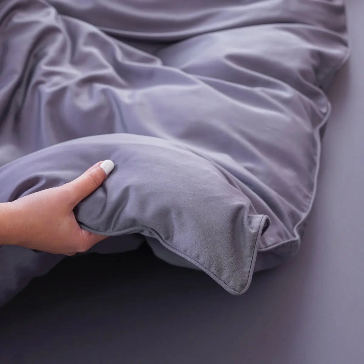 Ackly Bamboo - Charcoal Duvet Cover Sheet Story