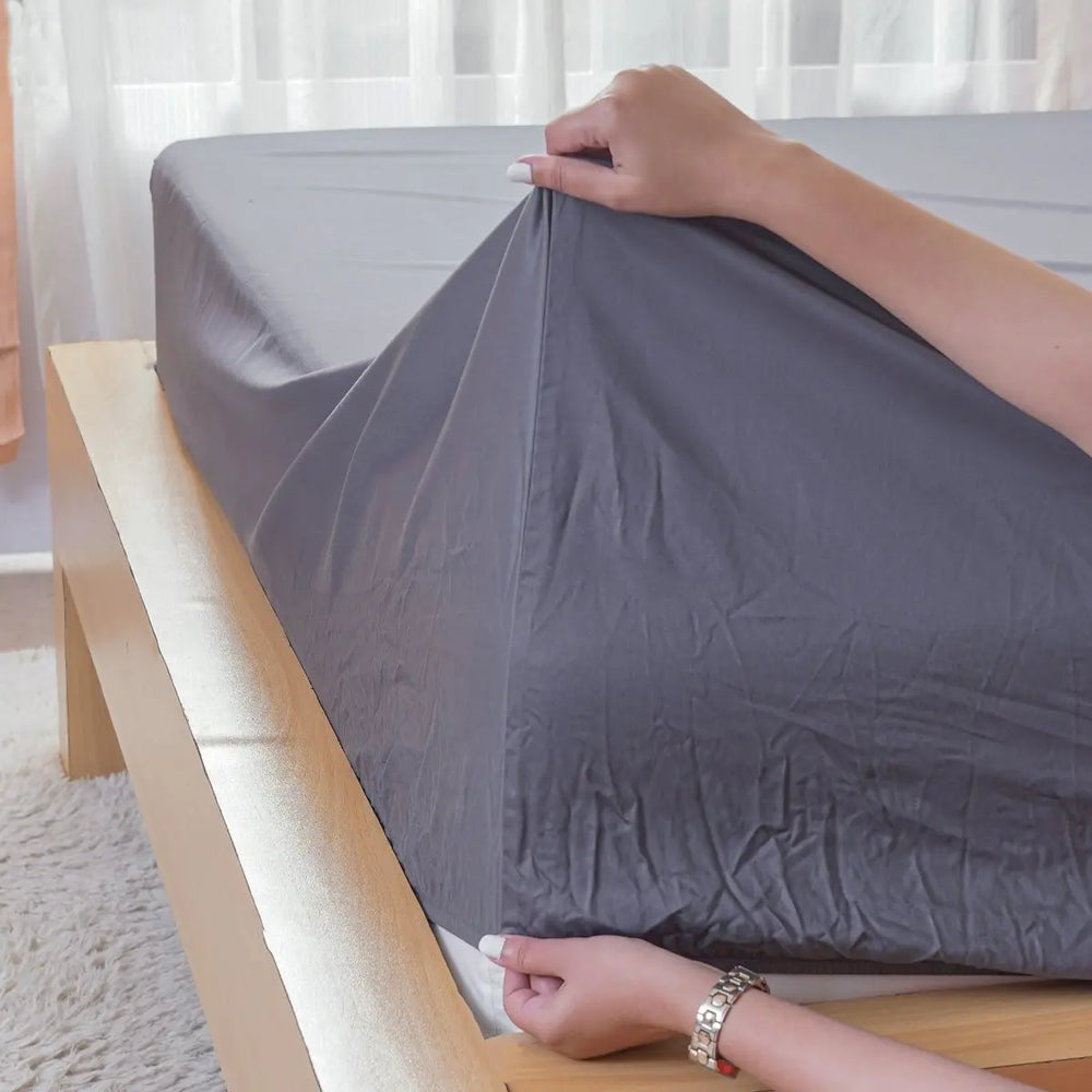 Ackly Bamboo - Charcoal Fitted Sheet SHEET STORY