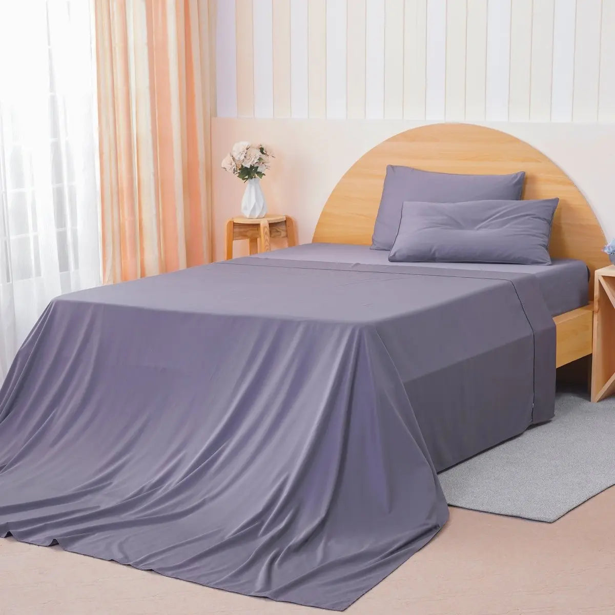 Ackly Bamboo - Charcoal Flat Sheet SHEET STORY