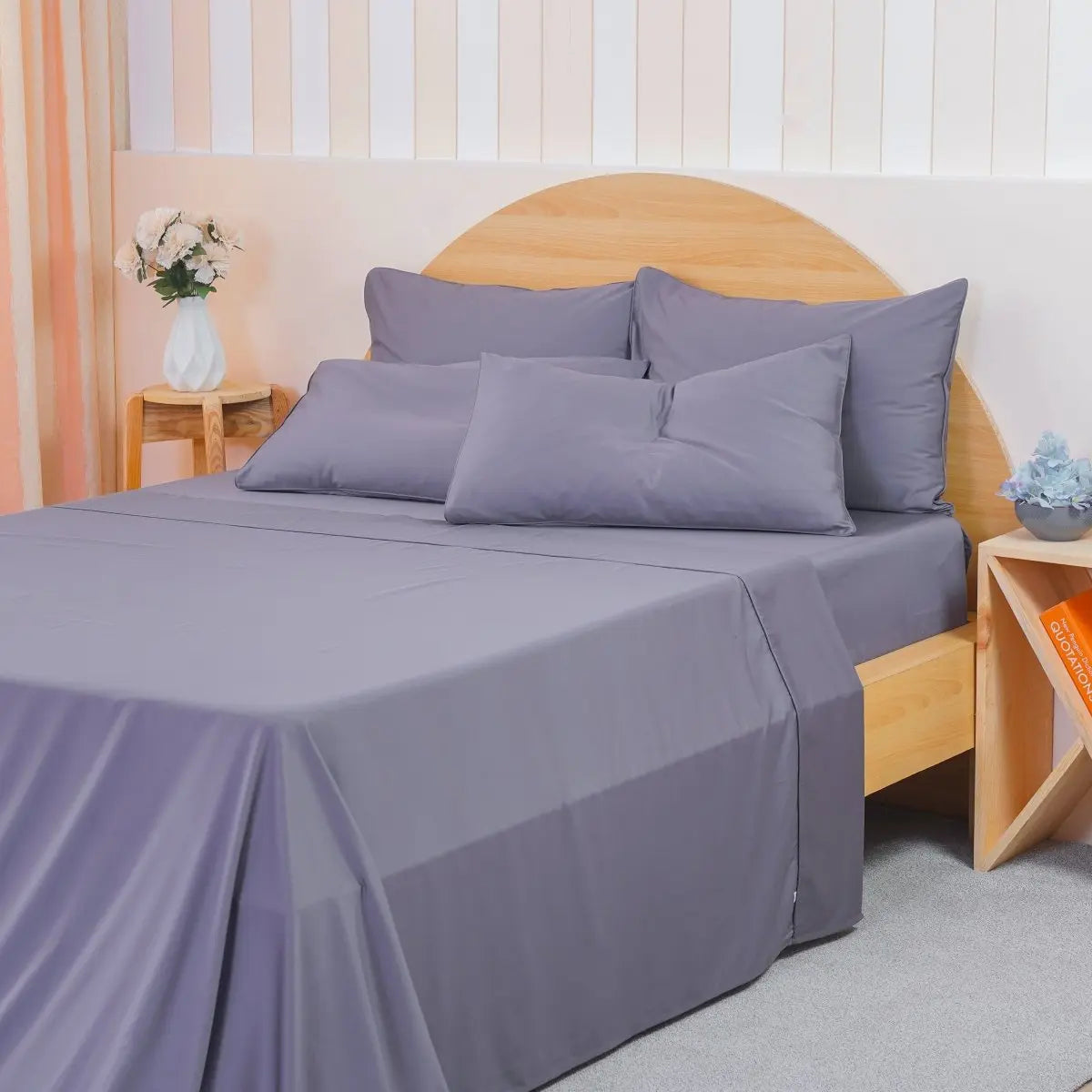 Ackly Bamboo - Charcoal Flat Sheet SHEET STORY