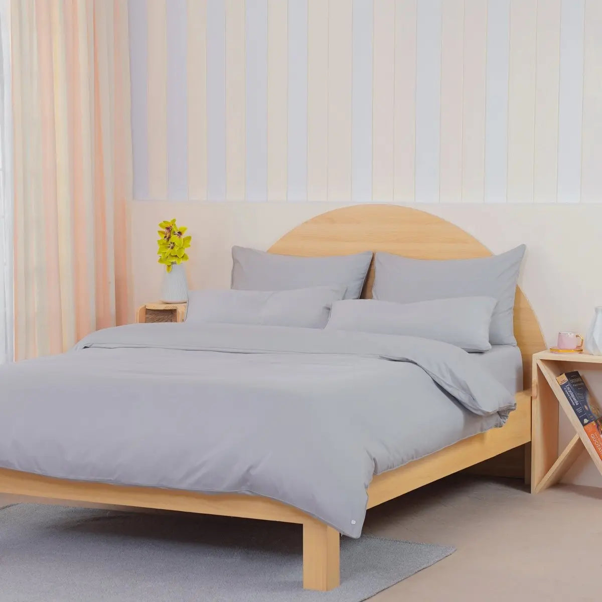 Ackly Bamboo - Dove Grey Duvet Cover SHEET STORY