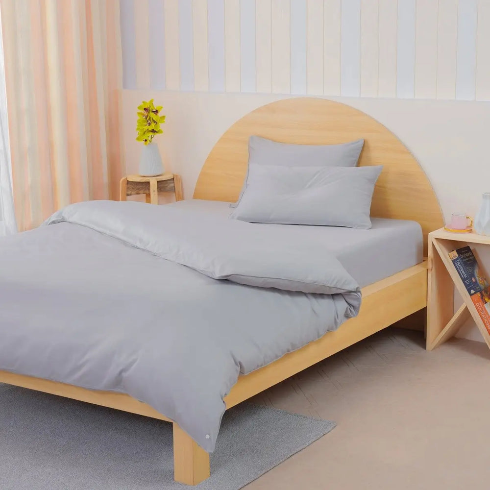 Ackly Bamboo - Dove Grey Duvet Cover SHEET STORY