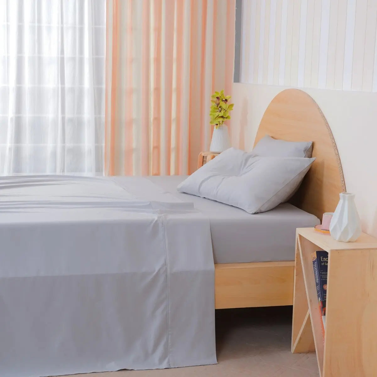 Ackly Bamboo - Dove Grey Flat Sheet SHEET STORY