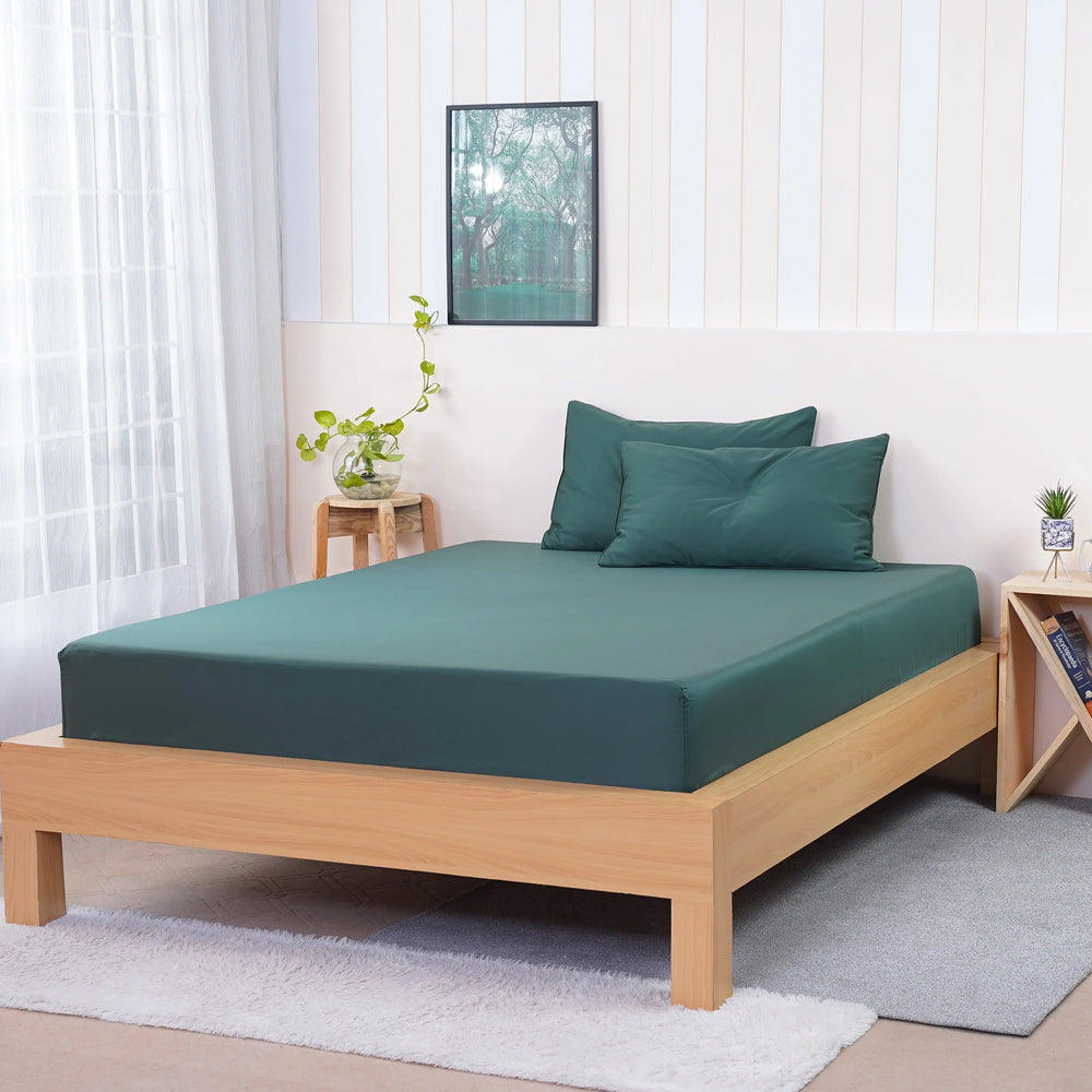 Ackly Bamboo - Royal Green Fitted Sheet SHEET STORY