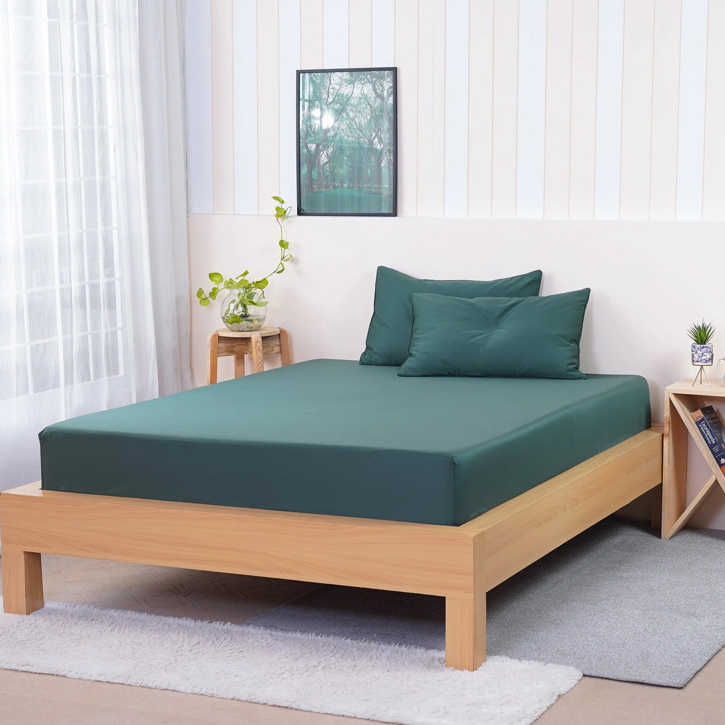 Ackly Bamboo - Royal Green Fitted Sheet SHEET STORY