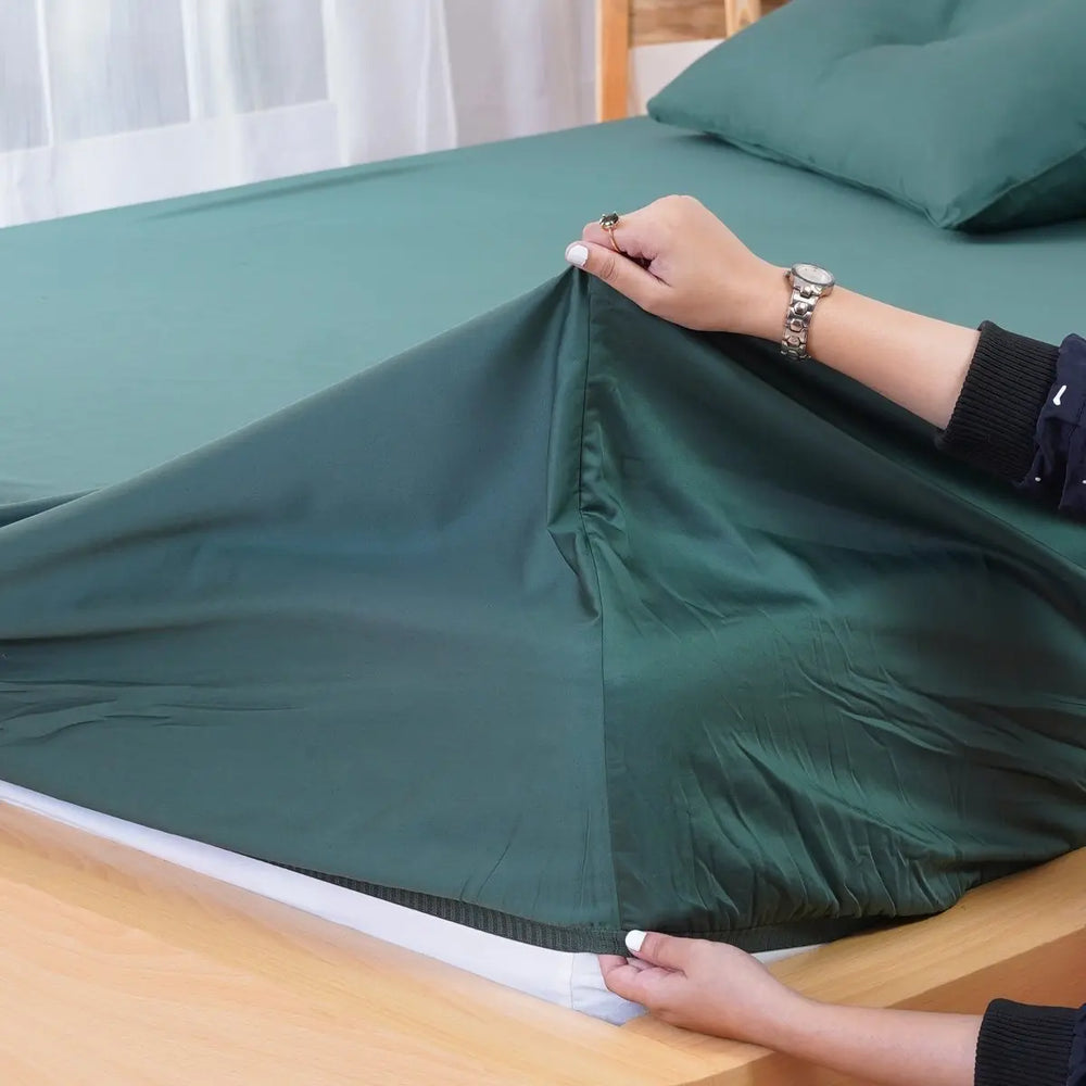 Ackly Bamboo - Royal Green Fitted Sheet SHEET STORY