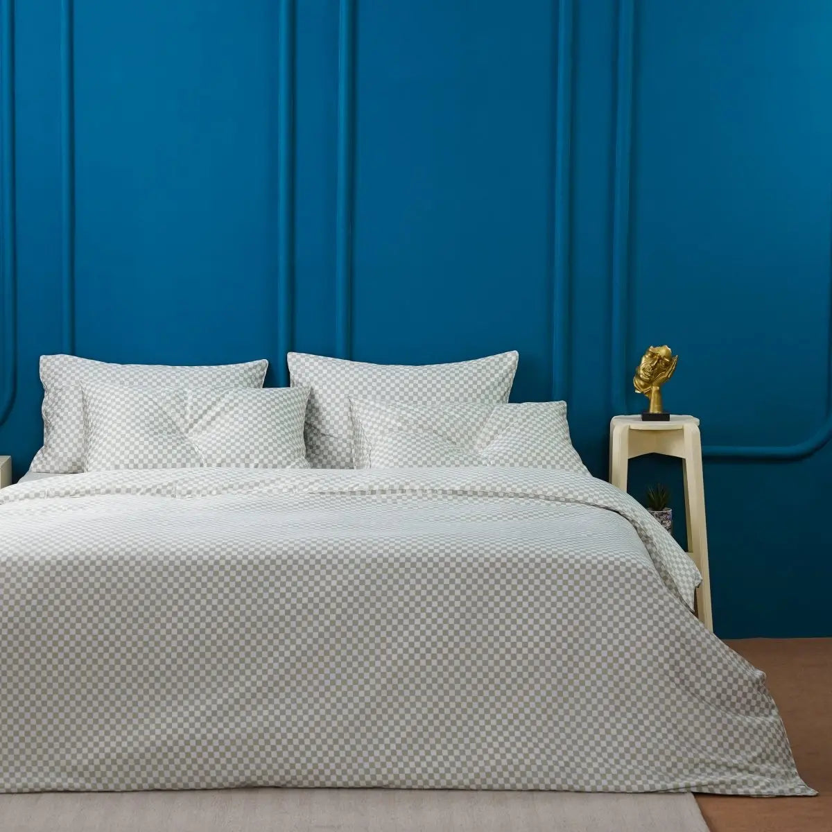 Ackly Bamboo - Sage Green Checkerboard Duvet Cover SHEET STORY