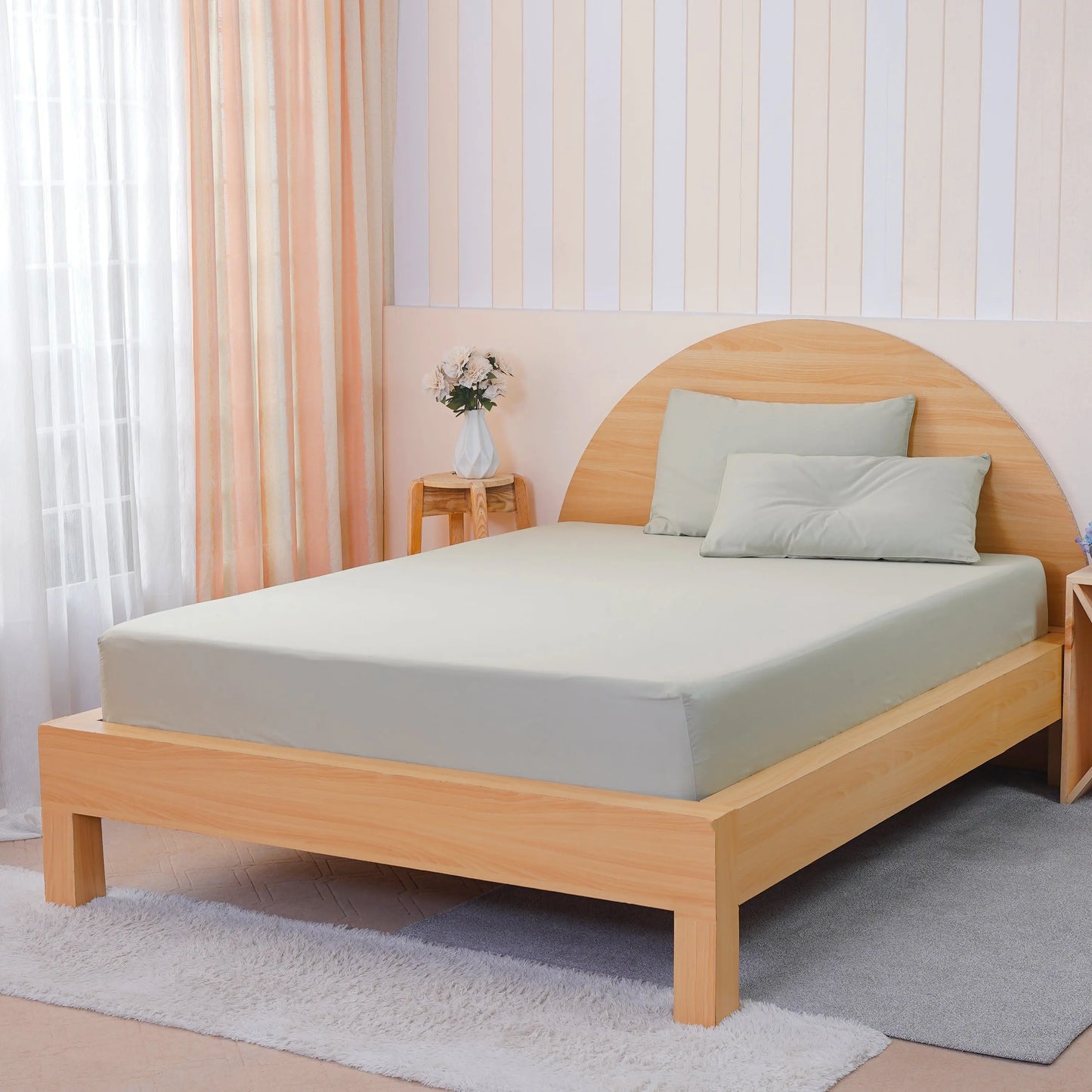 Ackly Bamboo - Sage Green Fitted Sheet SHEET STORY