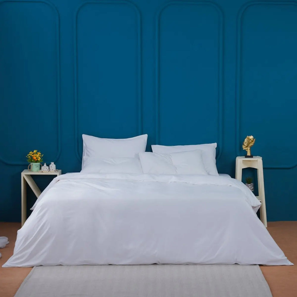 Ackly Bamboo - White Duvet Cover SHEET STORY
