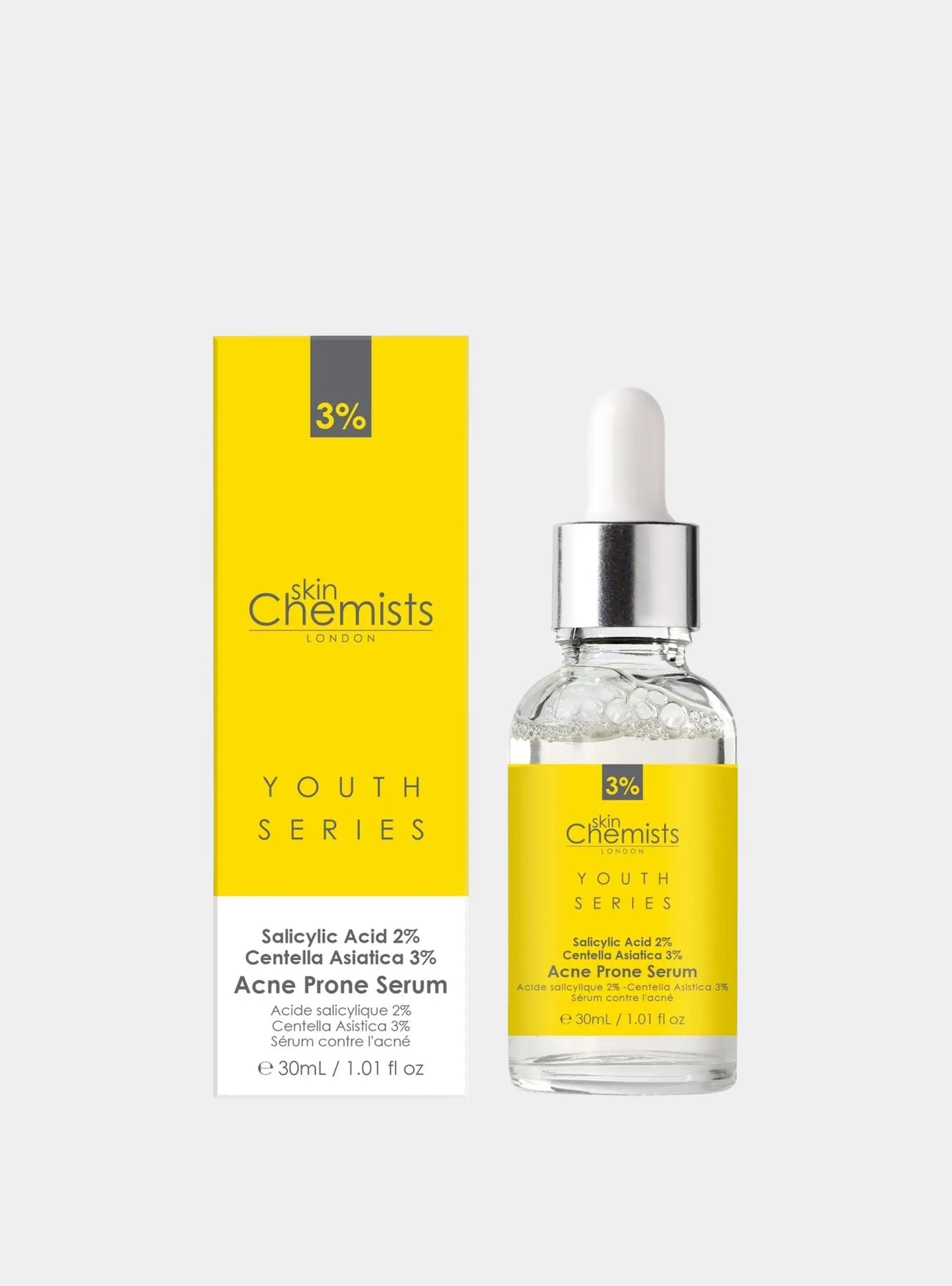 Acne Prone Serum Salicylic Acid 2%, Centella Asistica 3% 30ml skinChemists