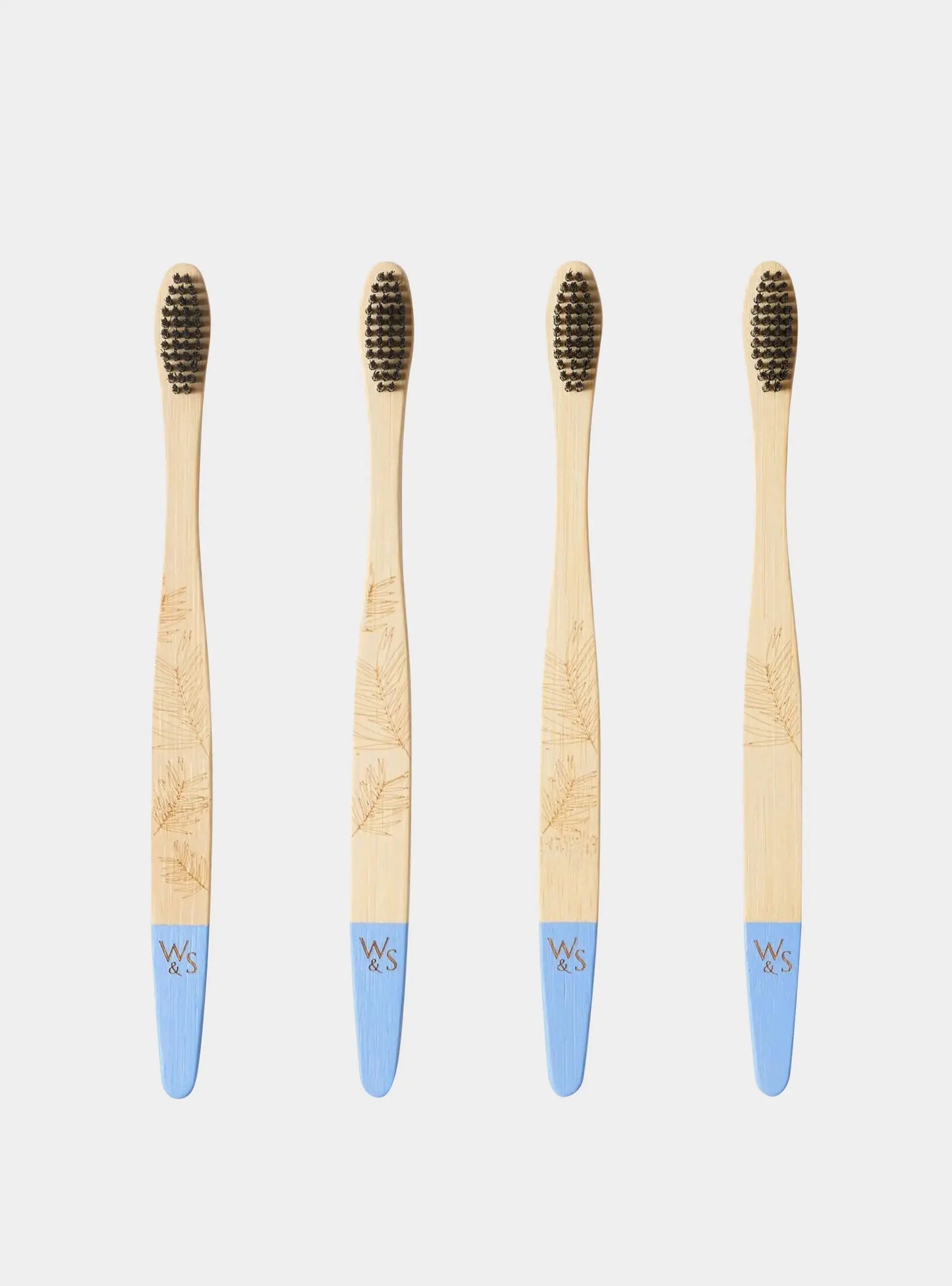 Adult Bamboo Toothbrush - 4 Pack - Firm Bristles Wild And Stone