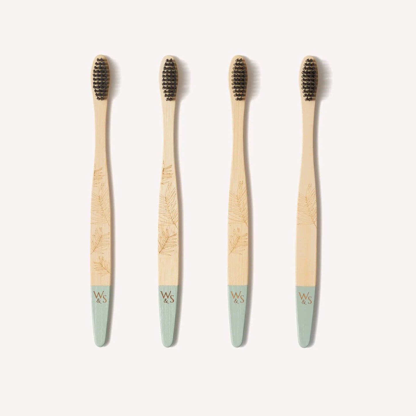 Adult Bamboo Toothbrush - 4 Pack - Medium Bristles Wild And Stone