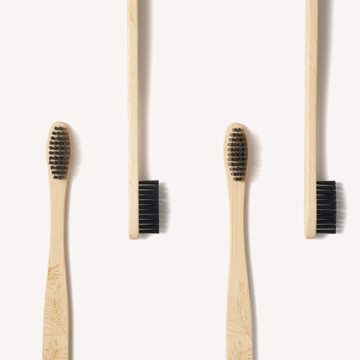 Adult Bamboo Toothbrush - 4 Pack - Medium Bristles Wild And Stone