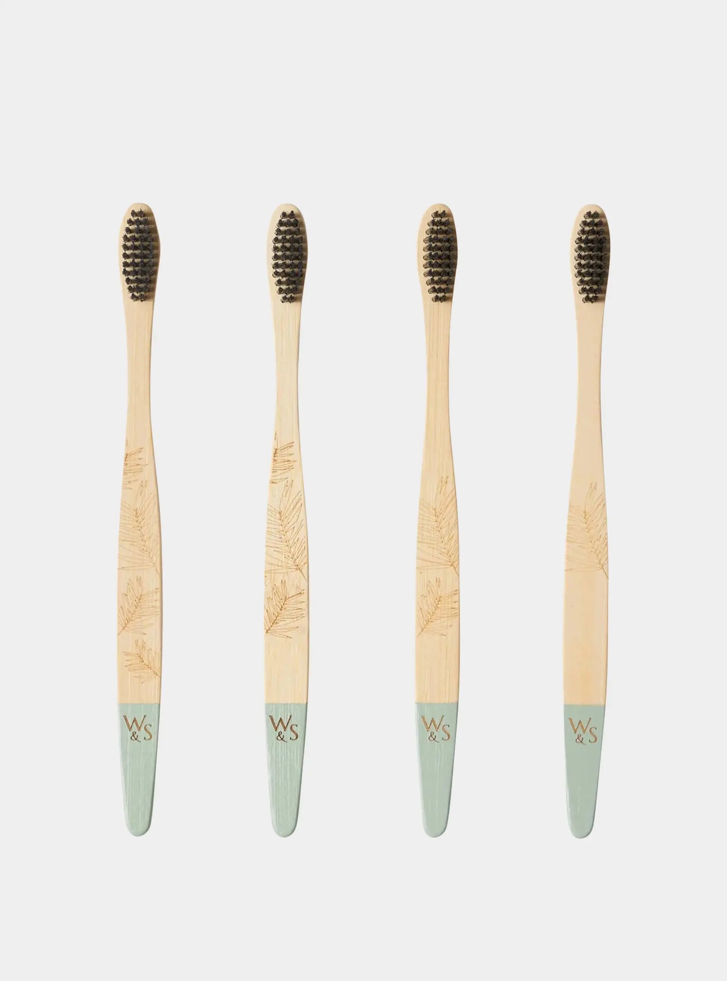 Adult Bamboo Toothbrush - 4 Pack - Medium Bristles Wild And Stone