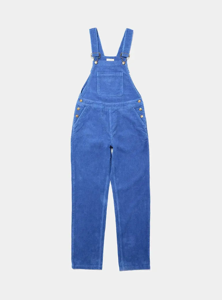 Adult Blue Chunky Cord Dungarees Dotty Dungarees