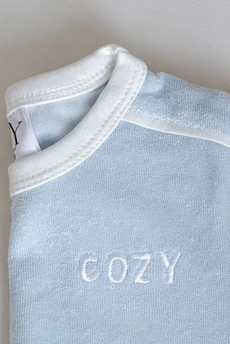 Adult COZY Terry Towel Tee - Blue Cozy Crew Club