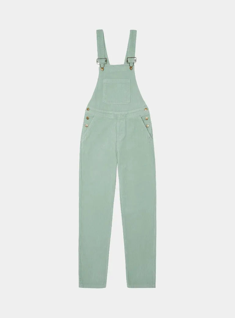 Adult Mint Chunky Cord Dungarees Dotty Dungarees