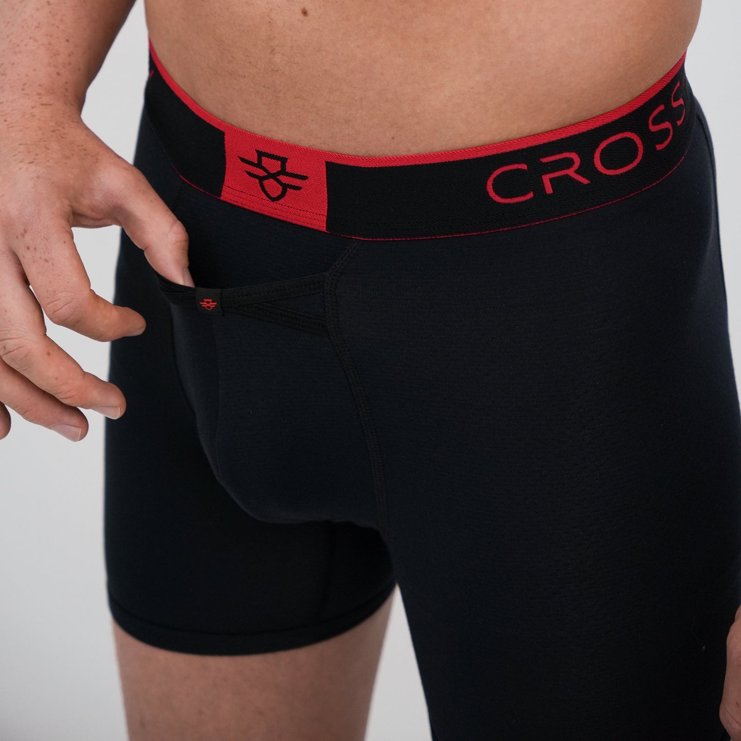 Aero Pro 9" Boxers - Black / Red Crossfly