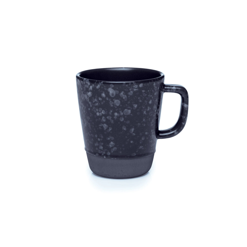 Aida Raw Mug With Handle 30 Cl Black With Dots Aida