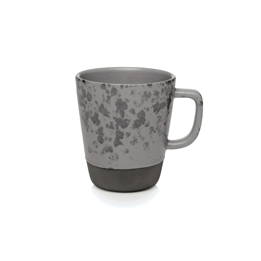 Aida Raw Mug With Handle 30 Cl Grey With Dots Aida