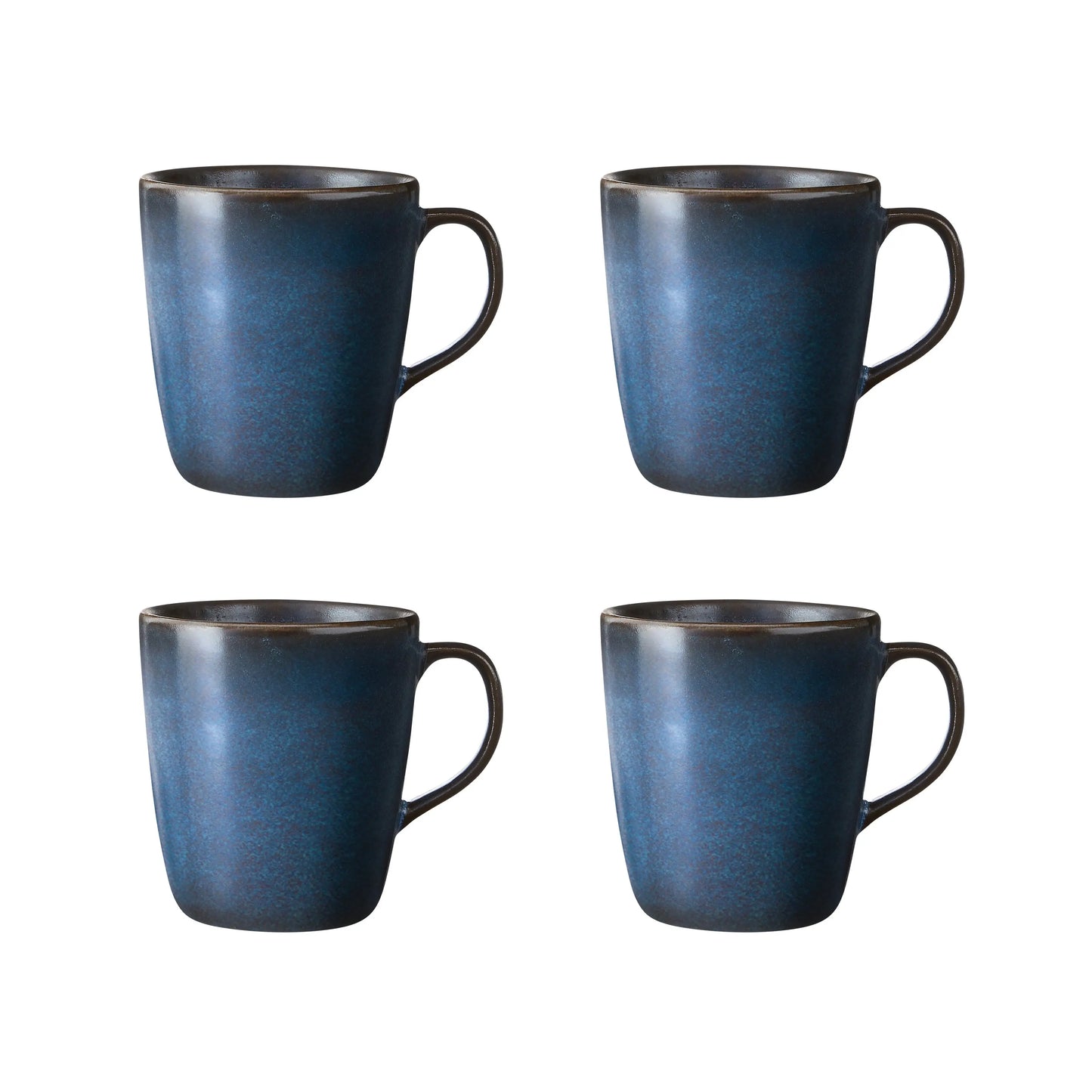 Aida Raw Mug With Handle 35 Cl 4-Pack Midnight Blue Aida