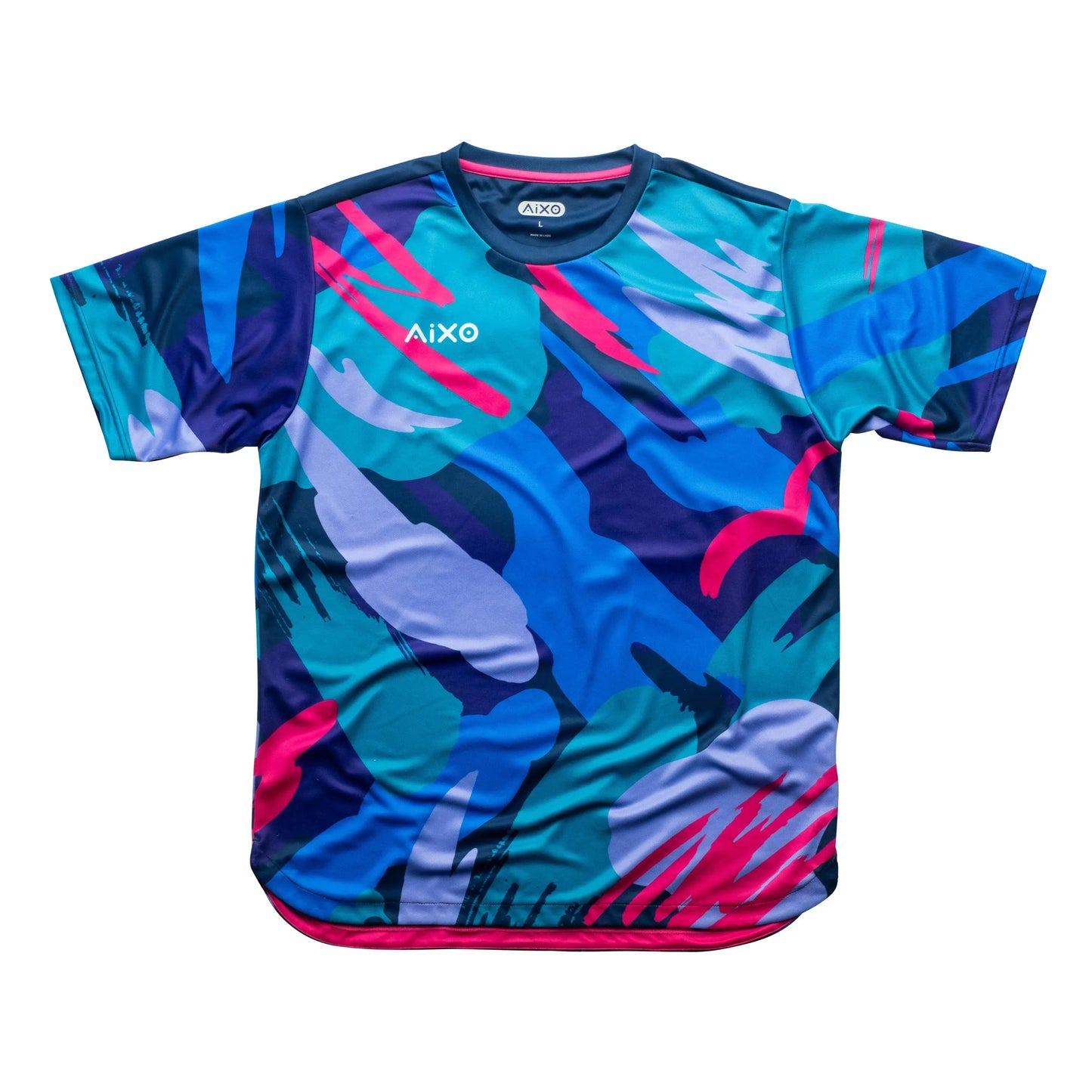 Aixo Abstract T-Shirt Mens (Multicolour Dark) Central Sports UK