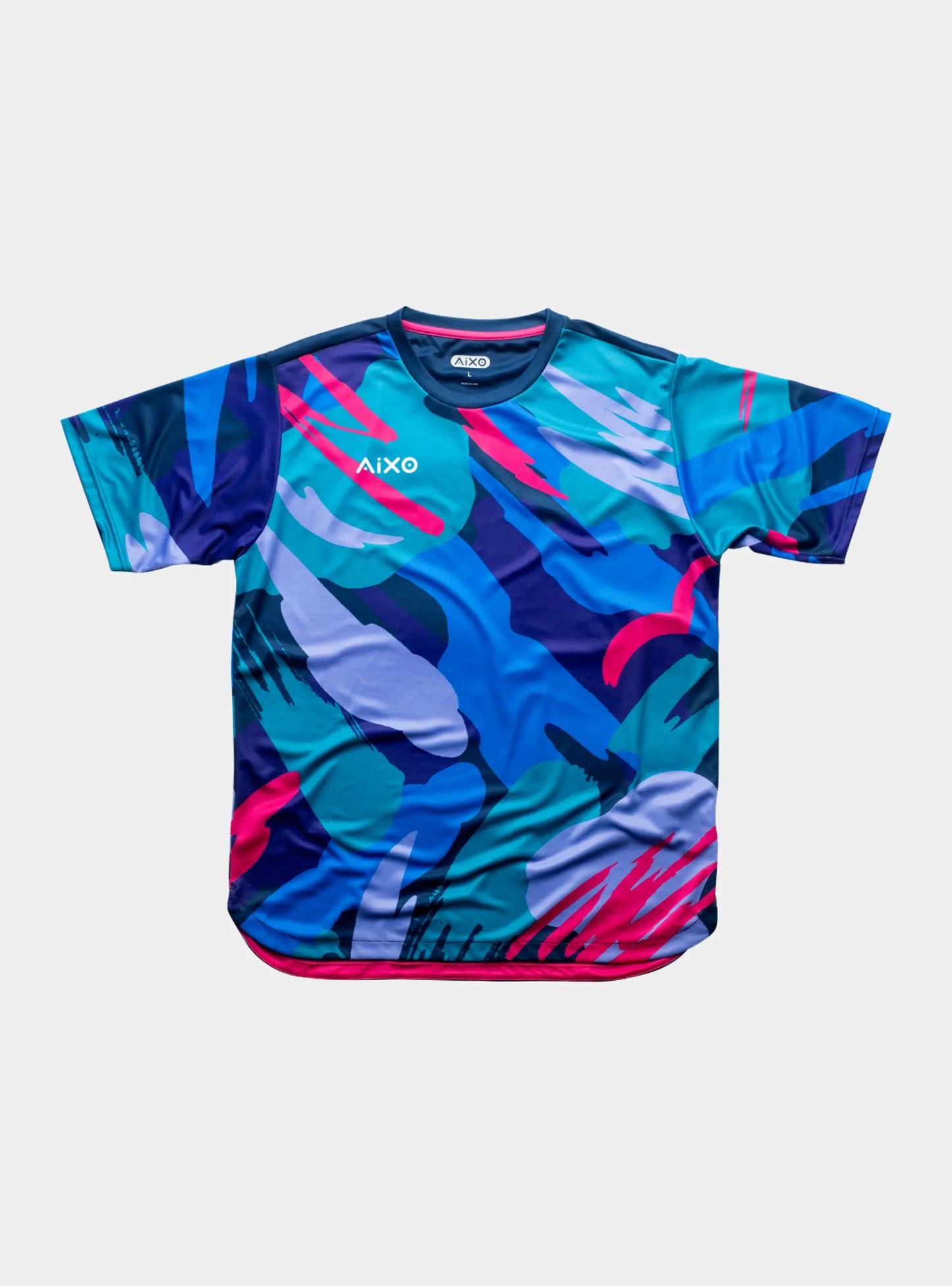 Aixo Abstract T-Shirt Mens (Multicolour Dark) Central Sports UK
