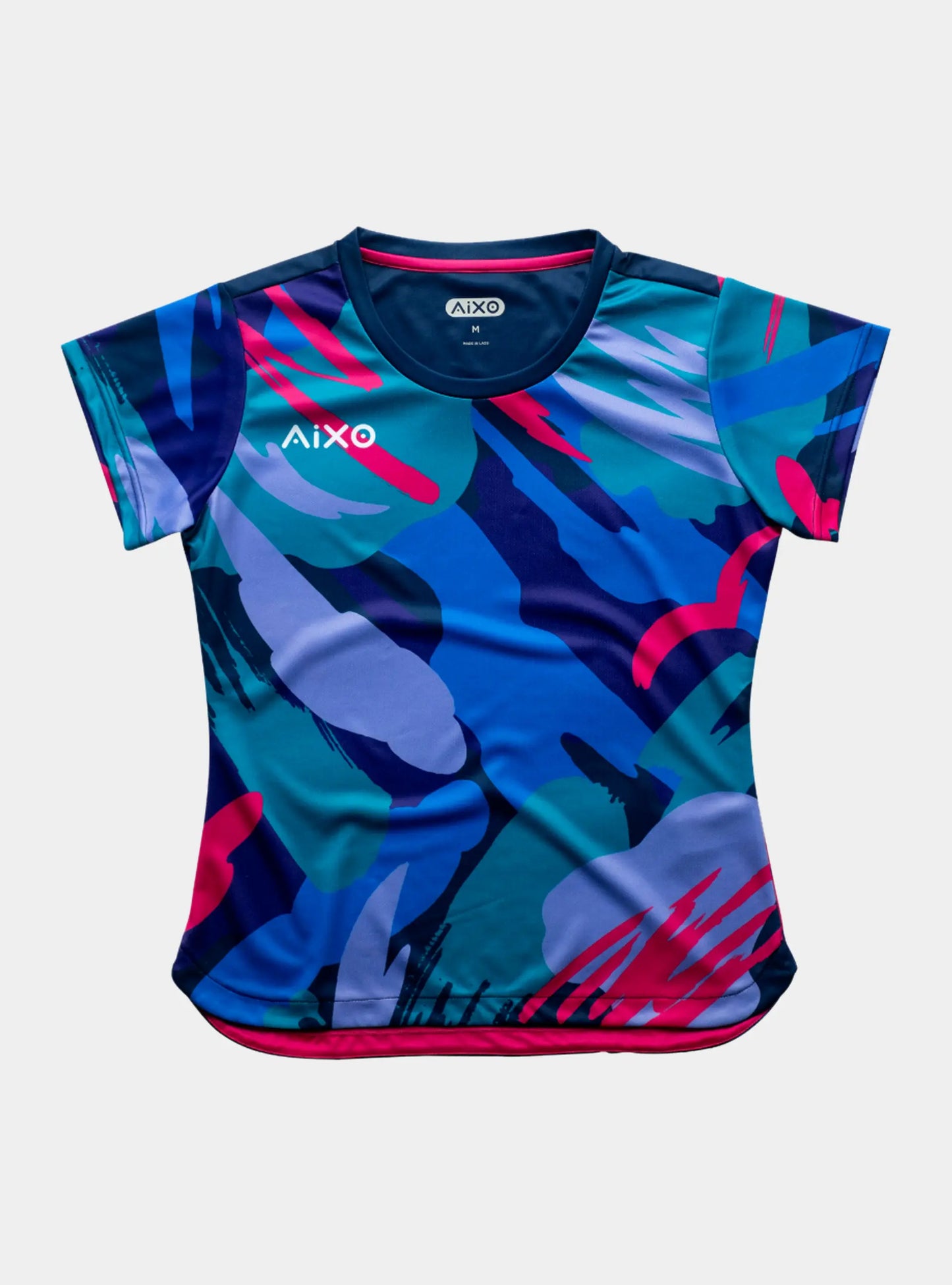 Aixo Abstract T-Shirt Womens (Multicolour Dark) Central Sports UK