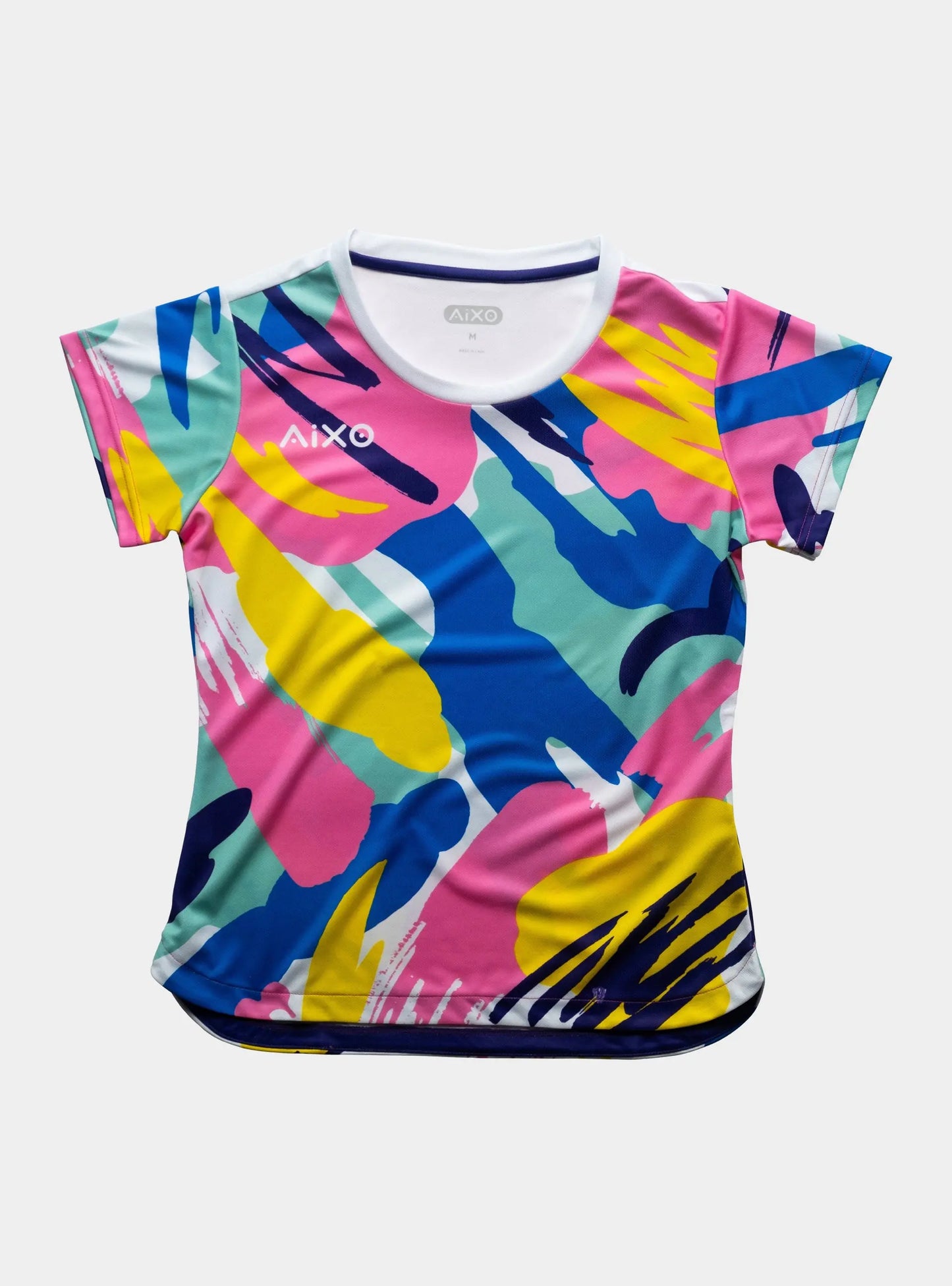 Aixo Abstract T-Shirt Womens (Multicolour) Central Sports UK