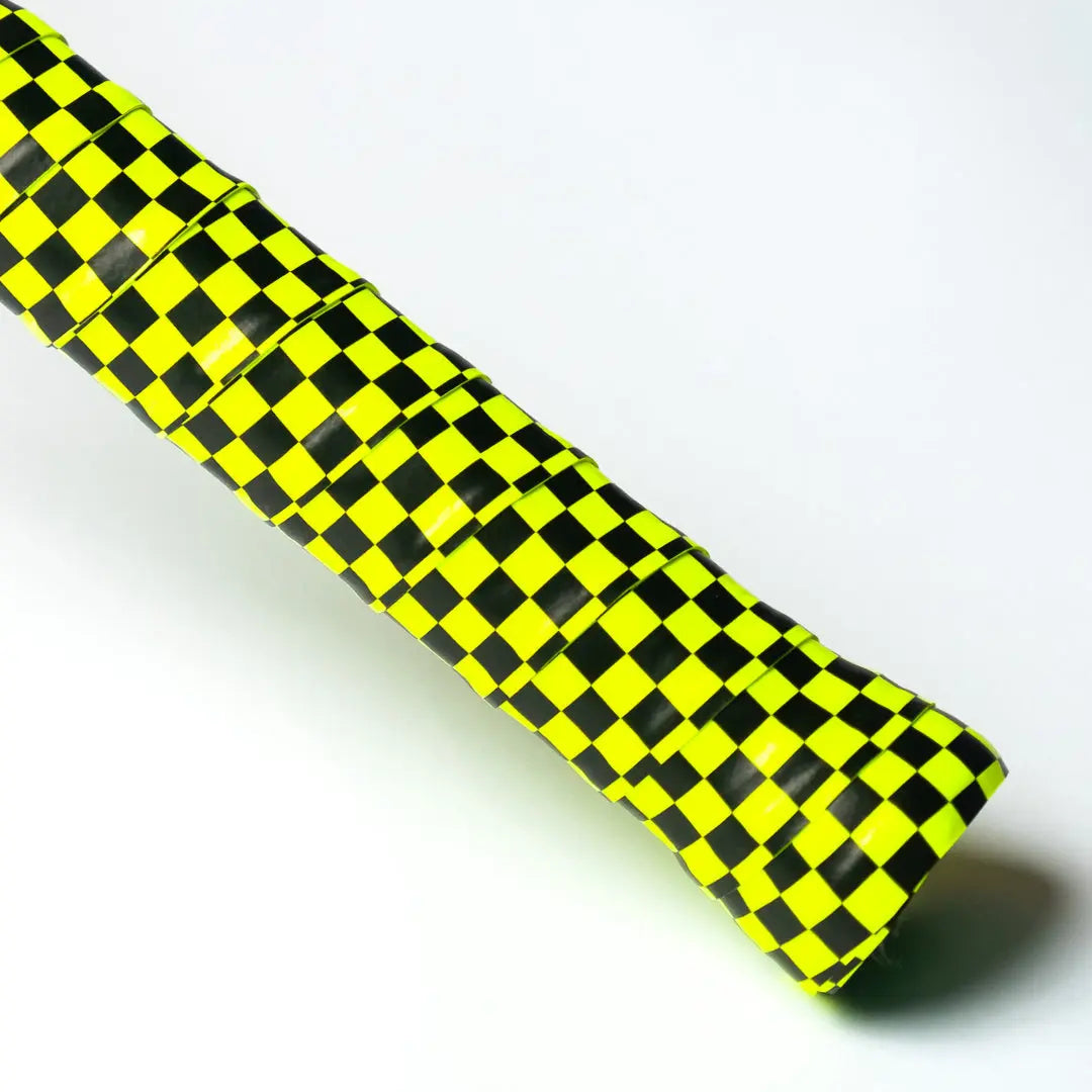Aixo Checker Dry Overgrip Black & Yellow Central Sports UK