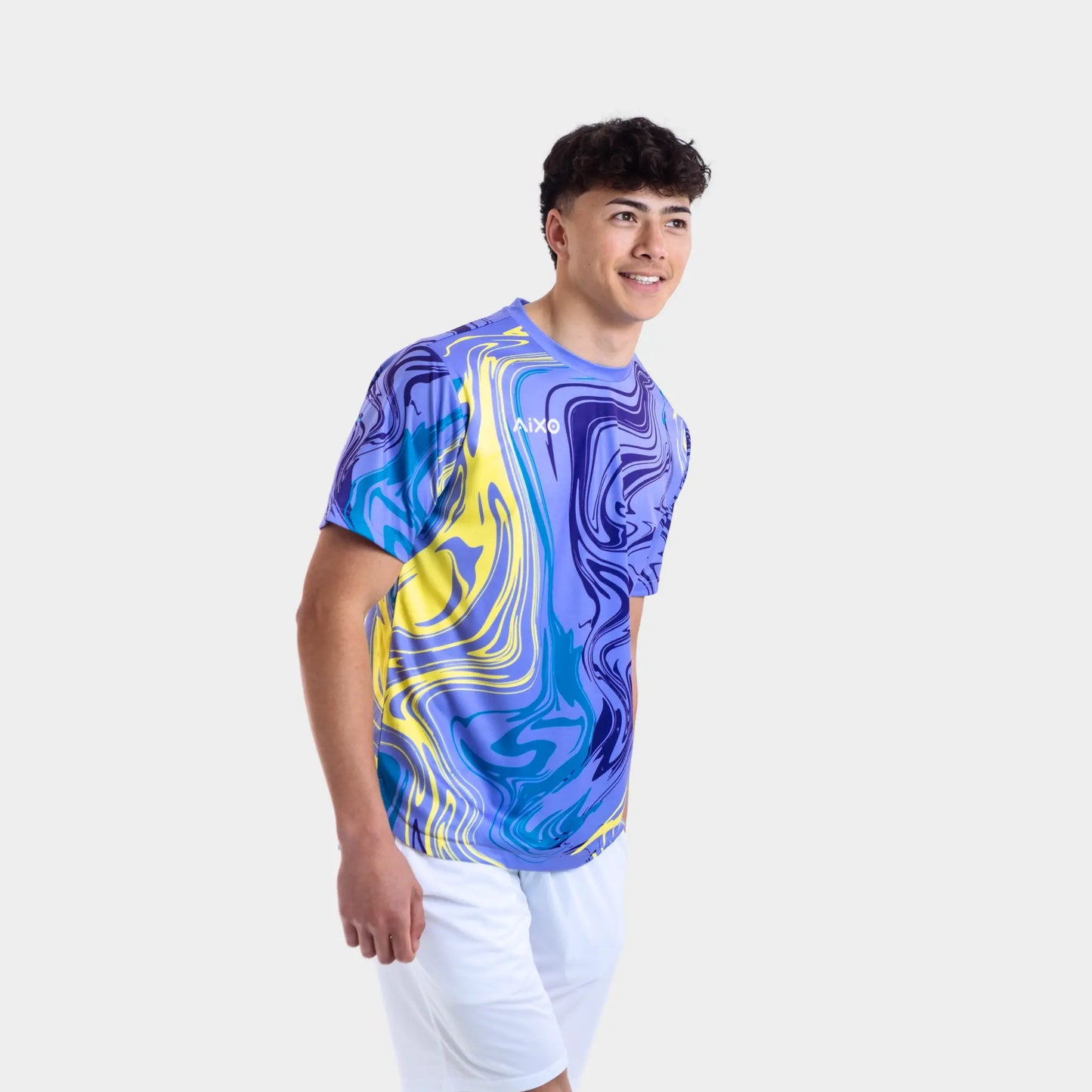 Aixo Chrome Mens T Shirt Lilac Central Sports UK