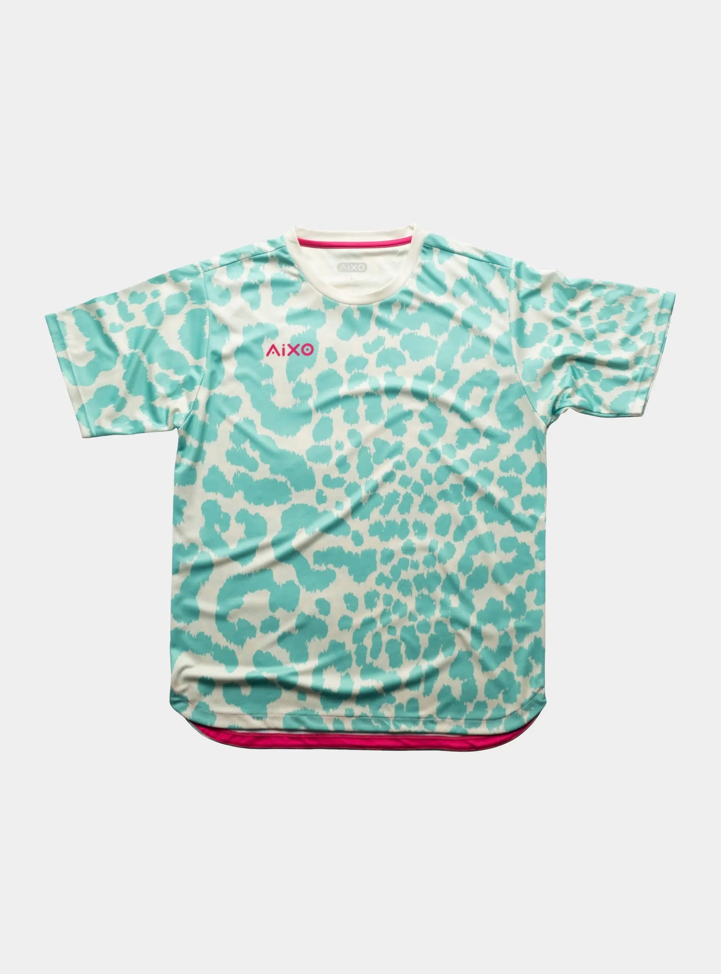 Aixo Leopard Mens T Shirt Ivory Central Sports UK