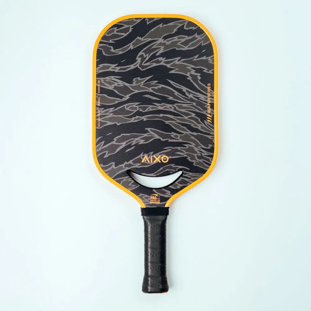 Aixo P14C Reaper Series Tiger King 18K Raw Carbon Pickleball Padel Central Sports UK