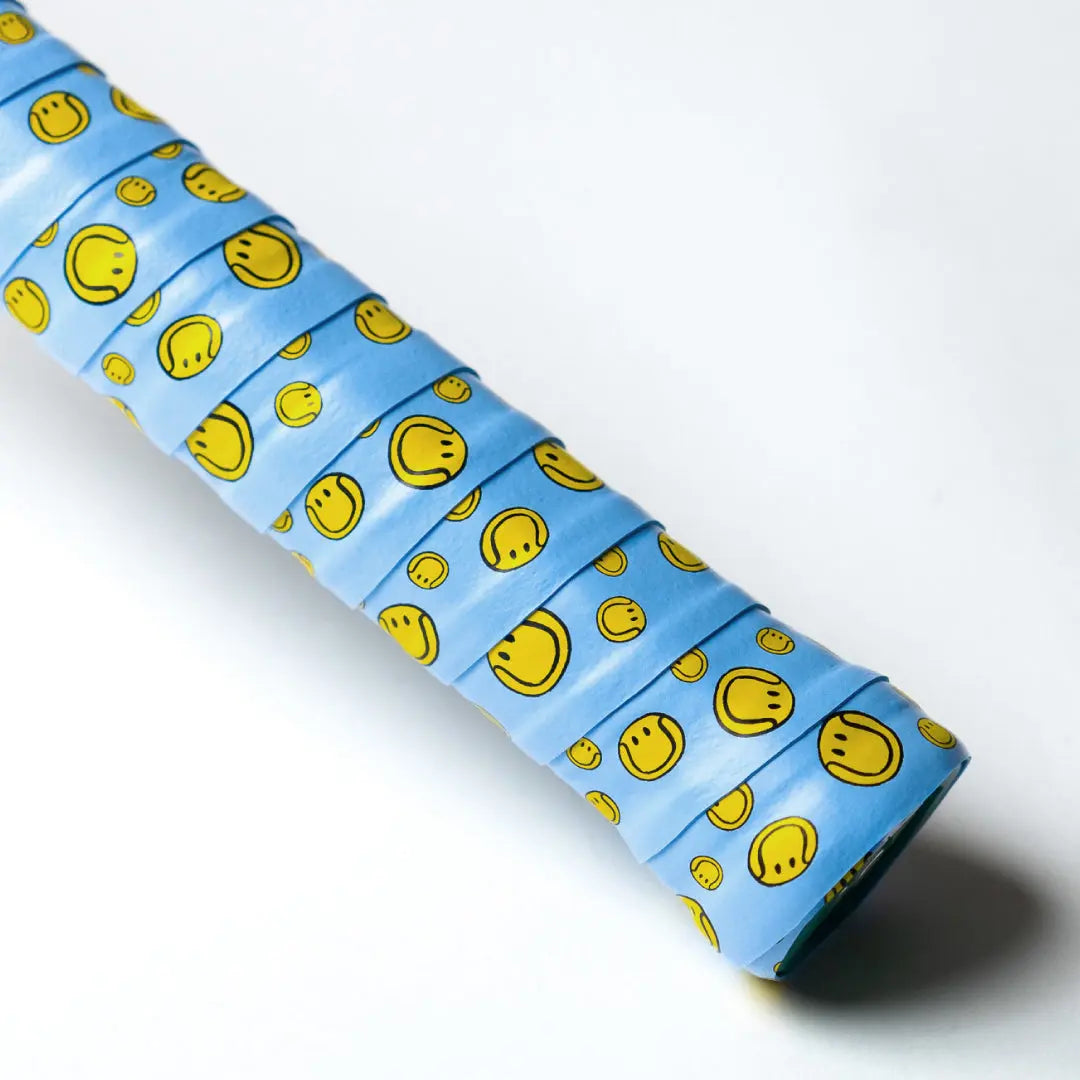 Aixo Smiley Ball Dry Overgrip Blue Central Sports UK