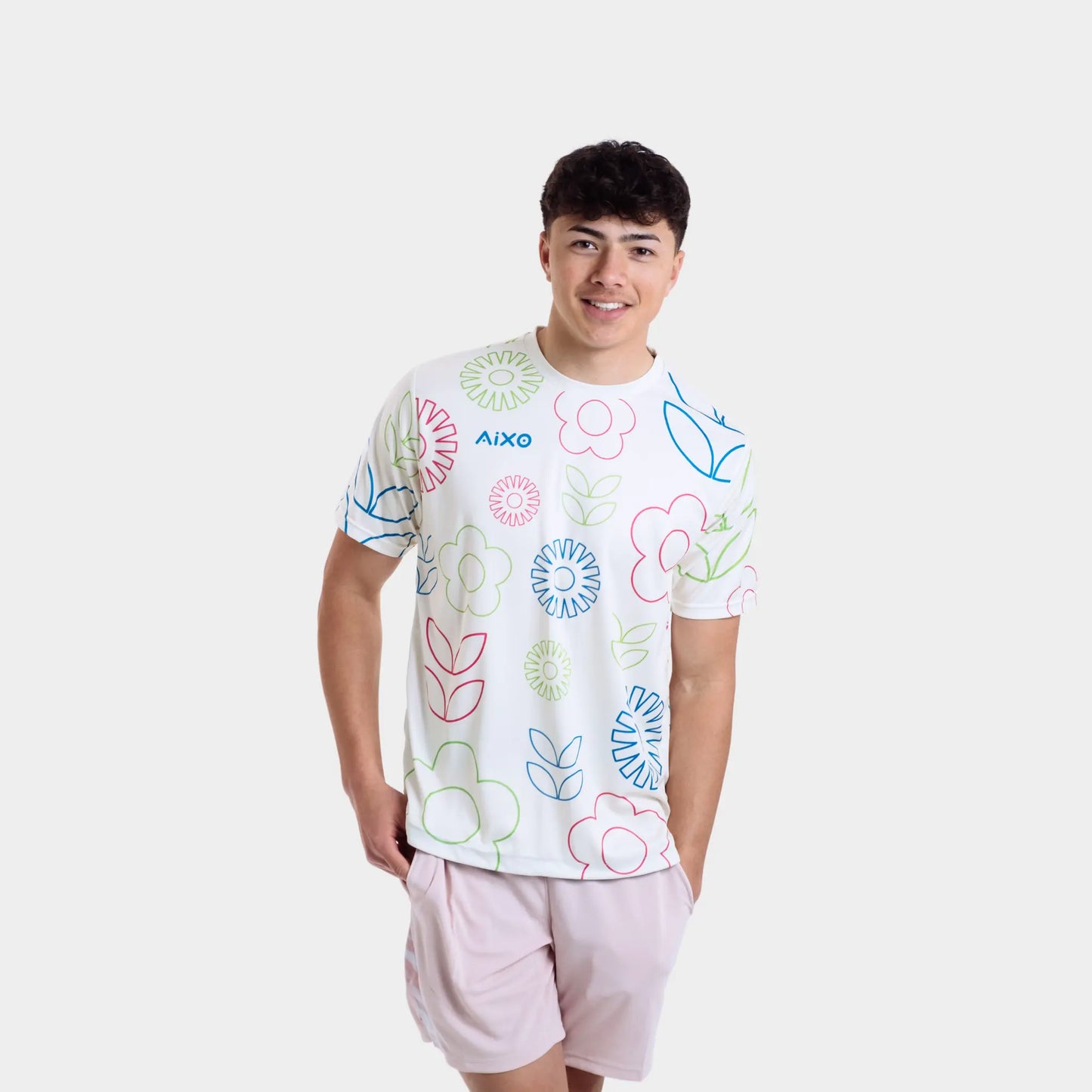 Aixo Spring Mens T Shirt Ivory Central Sports UK