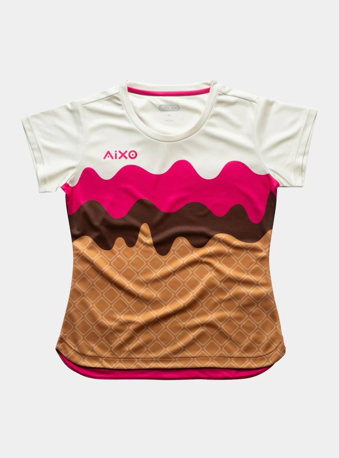 Aixo Sundae Womens T Shirt Vanilla Raspberry Chocolate Central Sports UK