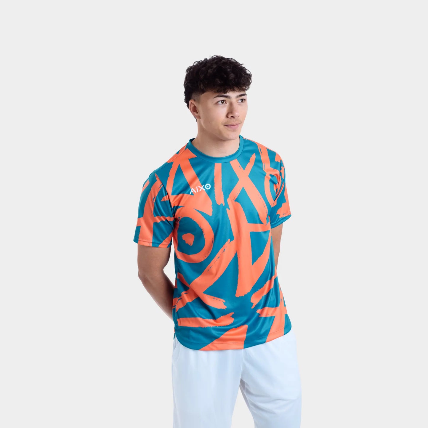 Aixo Tagged Mens T Shirt Lime Central Sports UK