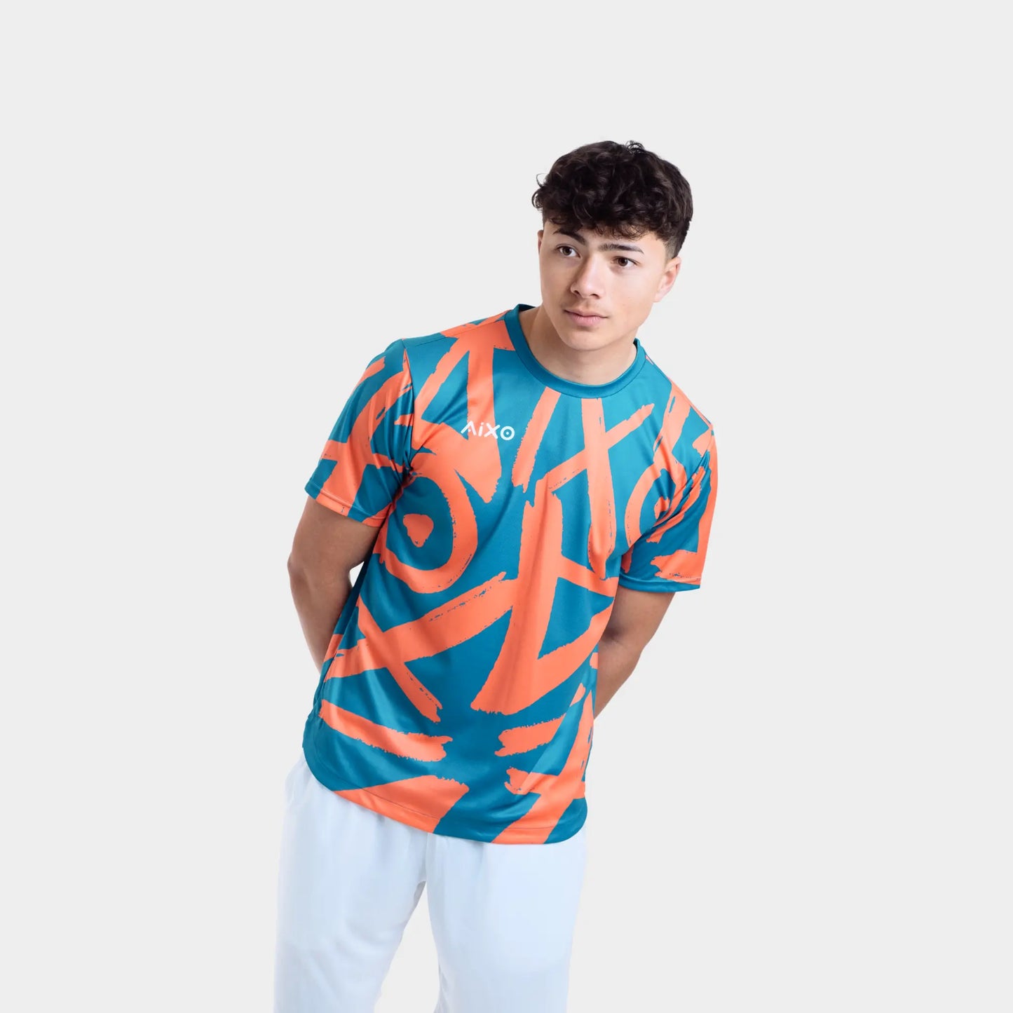 Aixo Tagged Mens T Shirt Lime Central Sports UK