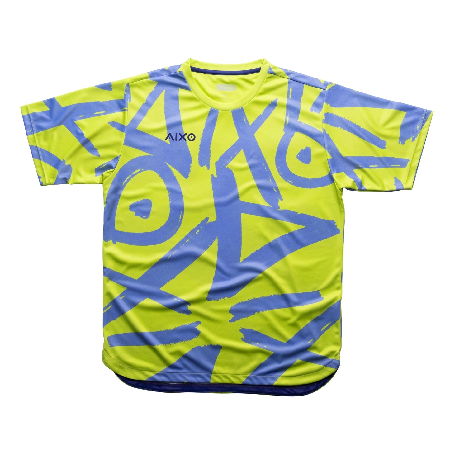 Aixo Tagged Mens T Shirt Lime Central Sports UK