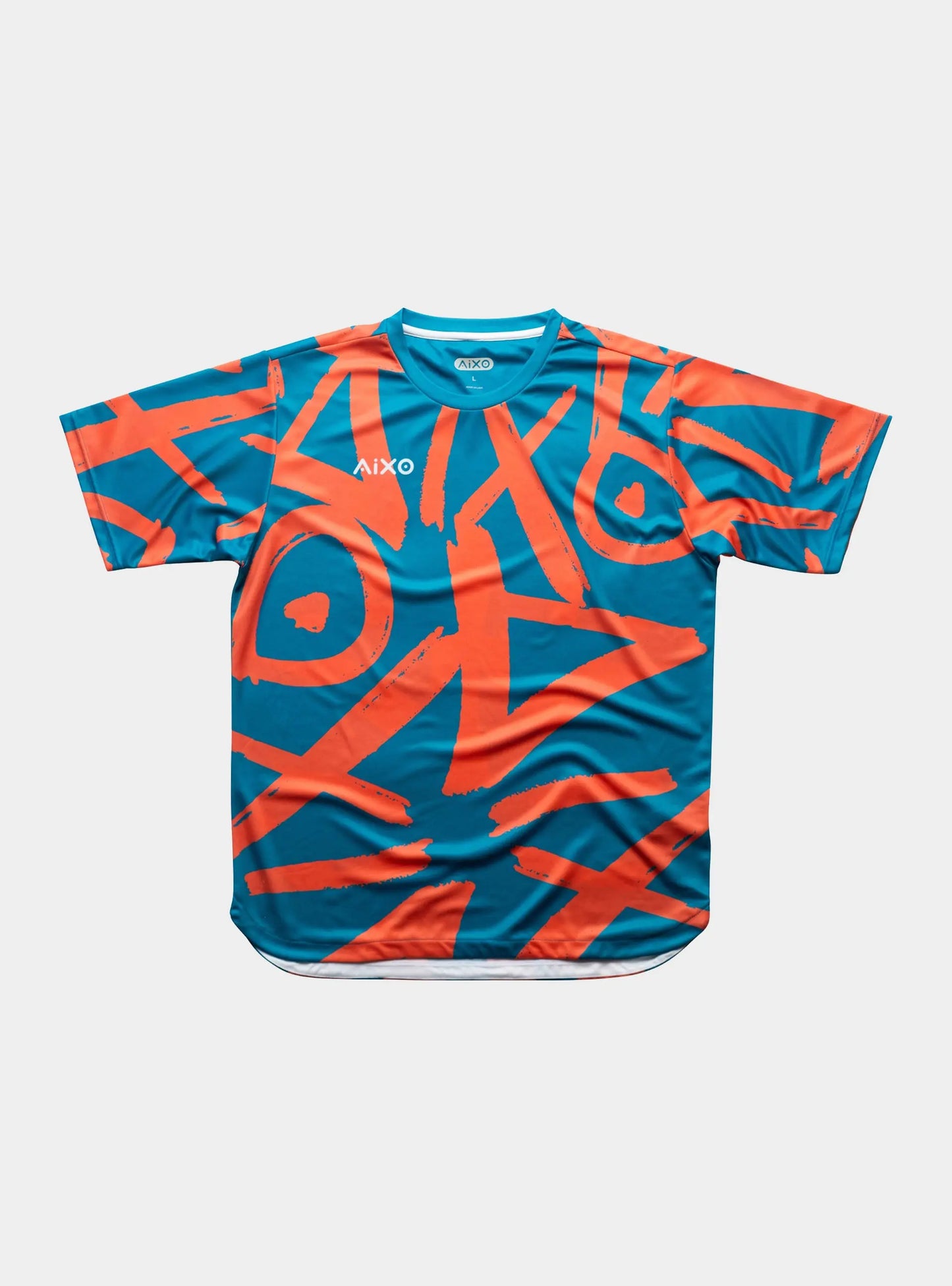 Aixo Tagged Womens T Shirt Teal Central Sports UK