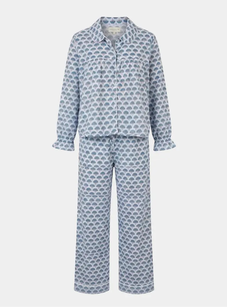 Alana Blue Women's Pyjama Trouser Set WooWoo London