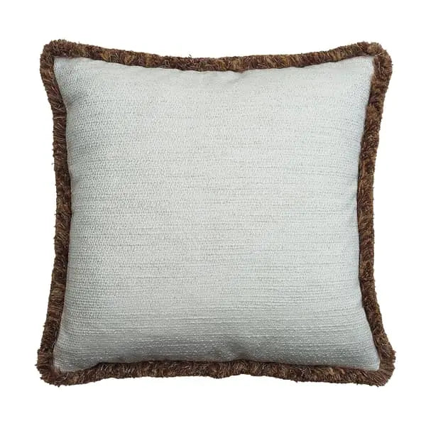 Albany Linen / Amaretto, Sustainable Feather, Cushion, Brown/Light Neutral/White Sophie Paterson With Trim/Fringe & Cotton Blend & Lin Andrew Martin
