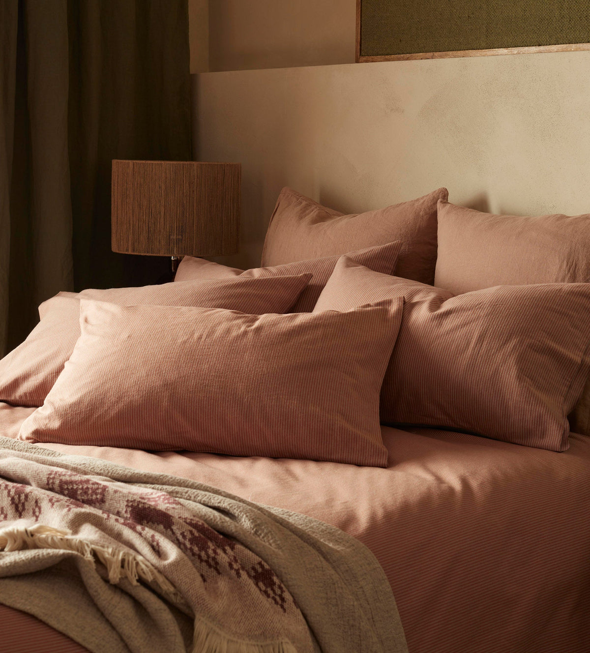 Albie Stripe Brushed 100% Organic Cotton Pillowcase - The Secret Linen Store