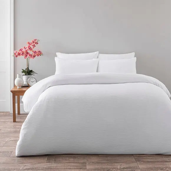 Alford Textured Duvet Cover and Pillowcase Set Dunelm