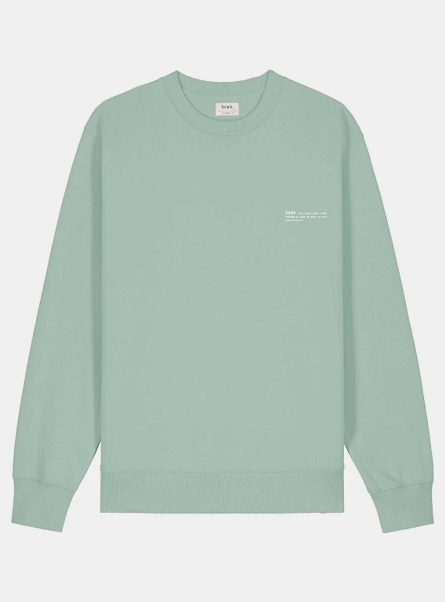 Aloe Green Womens Organic Cotton Relaxed-Fit Sweatshirt hewn.