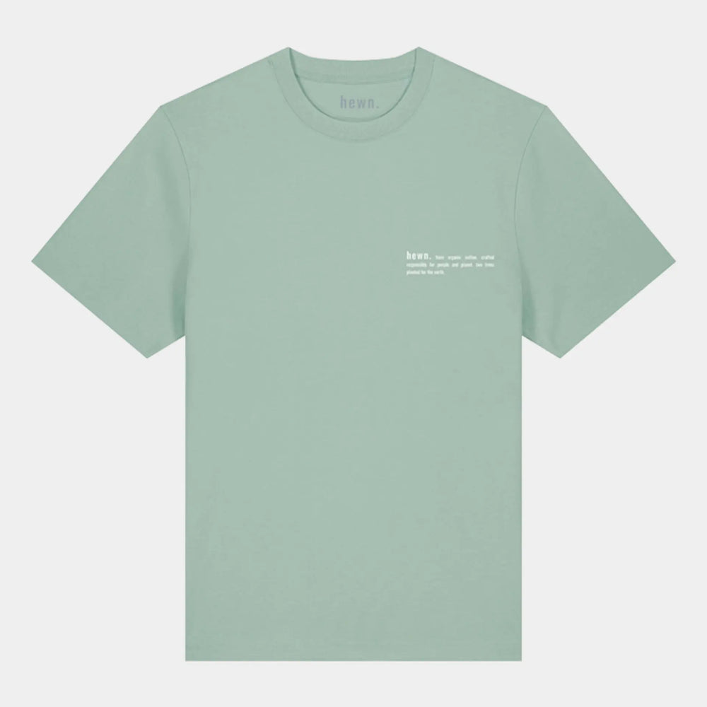 Aloe Green Womens Organic Cotton Relaxed-Fit T-Shirt hewn.