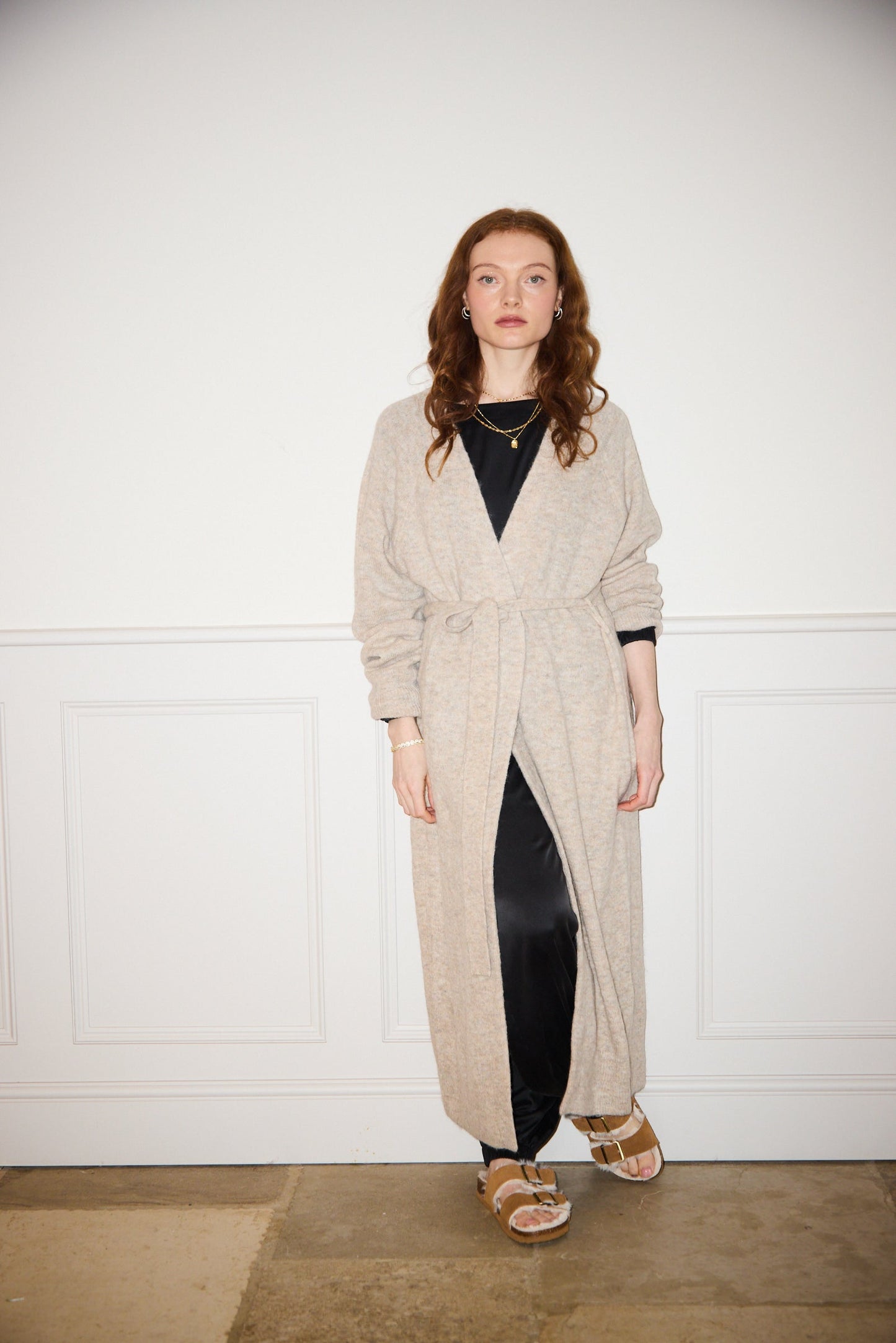 Oatmeal Alpaca Blend Longline Cardigan MAMU Dream